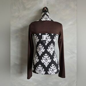 Jaded London Brown Long Sleeved Bolero Top Sz 6 Willow Top NWT